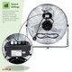 image 4 of Oypla Electrical 18" Chrome 3 Speed Free Standing Gym Fan