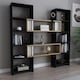 image 3 of Decorotika Poyraz 5-tier Expandable Design Bookcase - H 150 cm x W 165 cm x D 22 cm | Multi | Black and Oud | 1