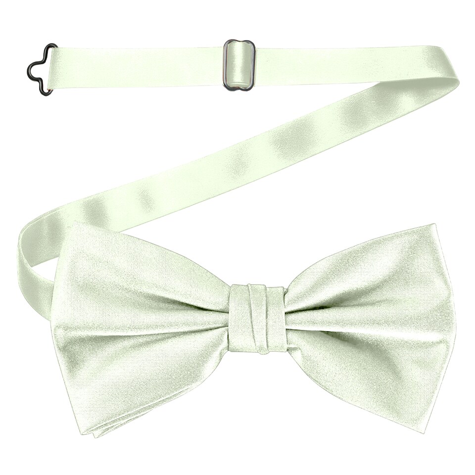 image 1 of Mens Bow Ties Colourful Plain Solid Satin Polyester Stylish Bow Ties