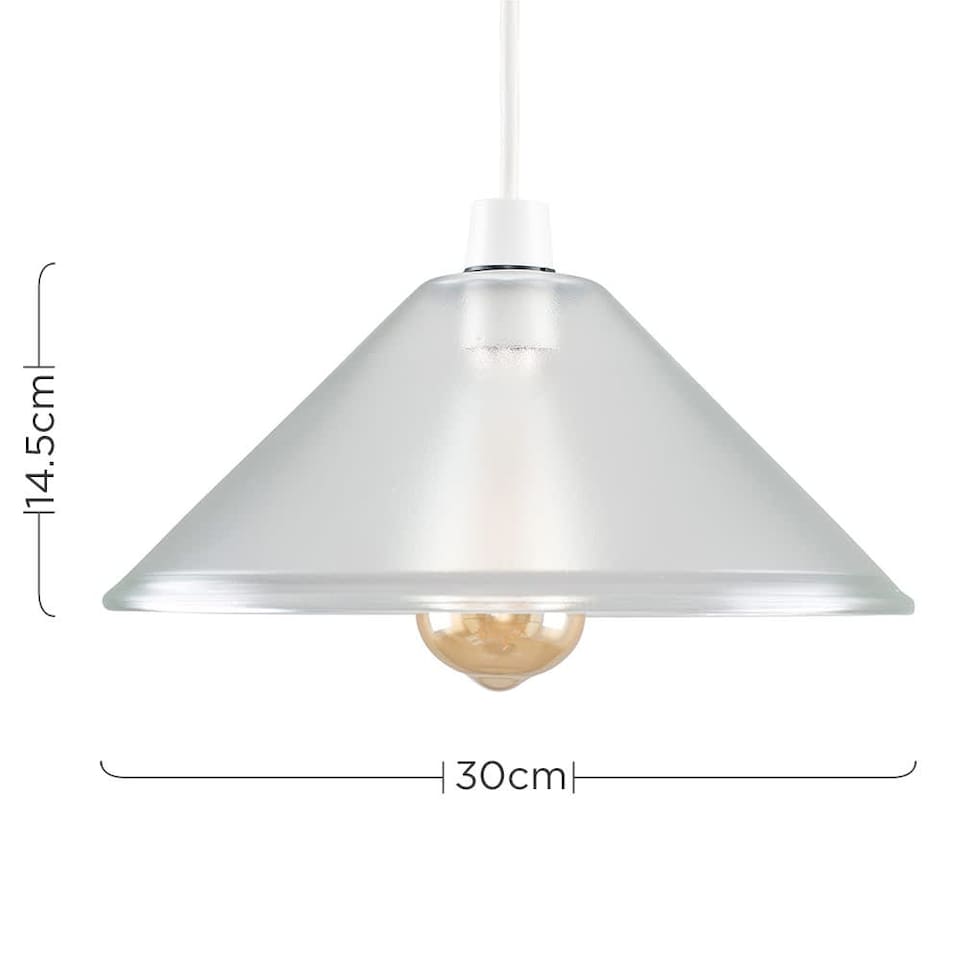 image 1 of ValueLights Taper Dome Clear Pendant Glass Shade
