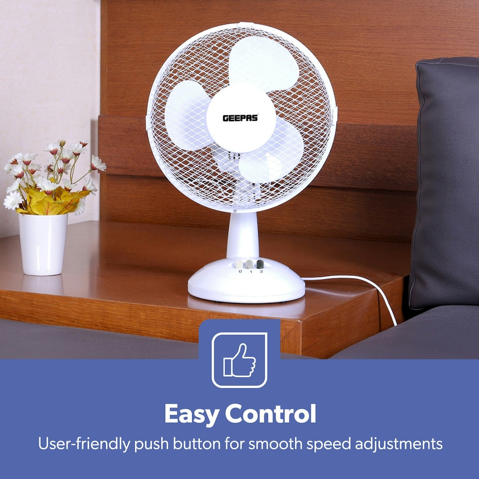 image 1 of GEEPAS 16’’ Pedestal Fan - 40W, Grey Pack of 2