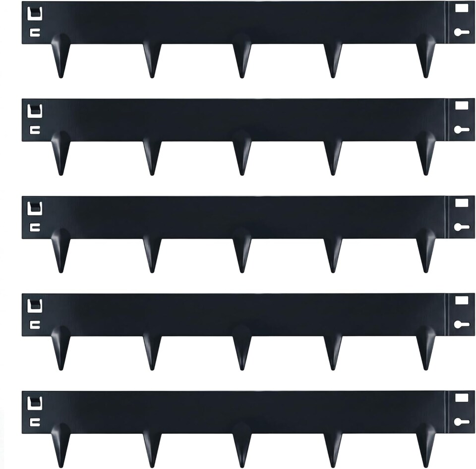image 1 of 5m Anthracite Galvanised Steel Lawn Edging Garden Border Flexible Strip - 8cm