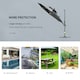 image 8 of Outsunny 3m Cantilever Parasol Solar Lights Power Bank Base 360° Spin Dark Grey