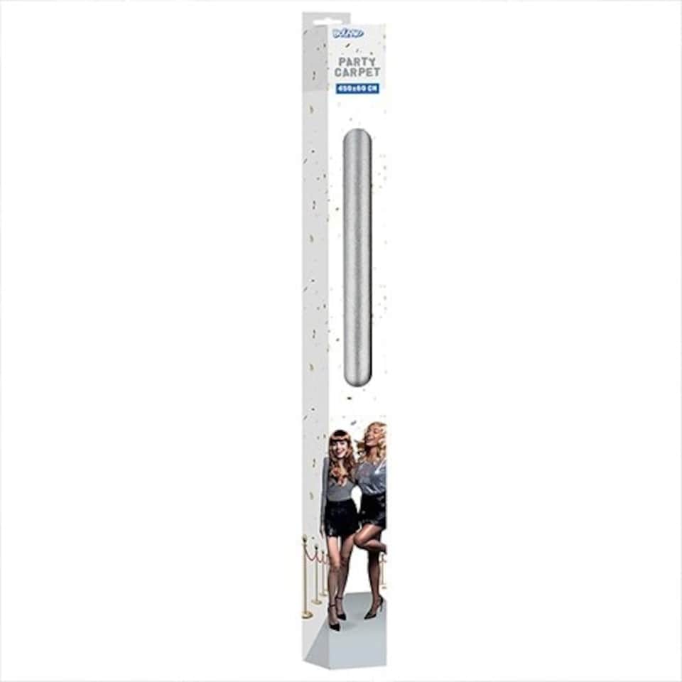 image 1 of Silver Event Carpet Runner with Adhesive Strips 4.5m x 60cm