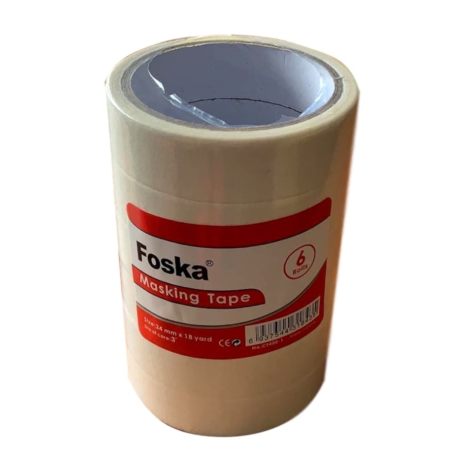 image 1 of Pack of 6 24mm x 18 yards Masking Tape