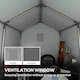 image 6 of Outsunny 3 x 3(m) Portable Shed, Waterproof and Heavy Duty Dark Grey