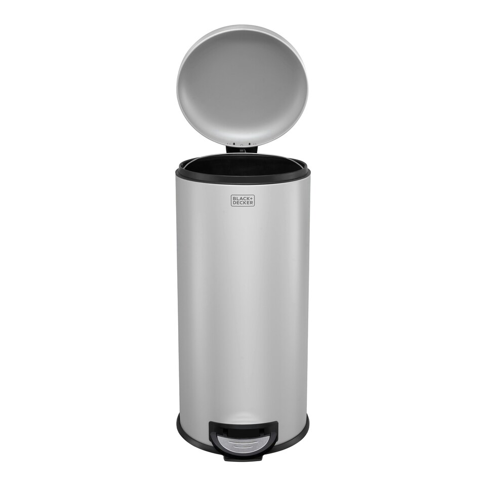 image 1 of BLACK+DECKER 30 Litre Dome Kitchen Indoor Rubbish and Waste Pedal Bin