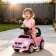 image 2 of HOMCOM Ride on Car Baby Toddler Walker Foot to Floor Sliding Car Slider with Horn Music Working Lights Storage for 1.5 - 3 Years Old, Pink