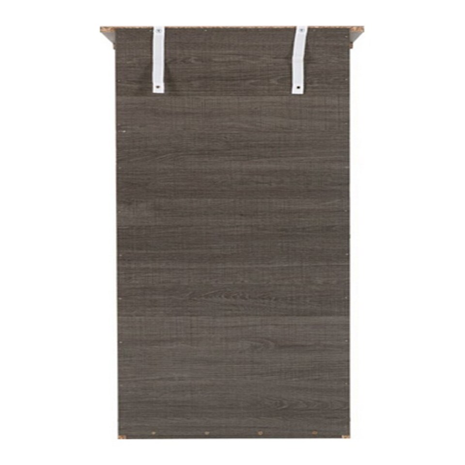 image 1 of Lisbon 5 Drawer Narrow Chest - L40 x W48.5 x H114 cm - Black Wood Grain