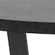 image 6 of Amble Round Coffee Table with Black Marble Melamine Top & Black Legs