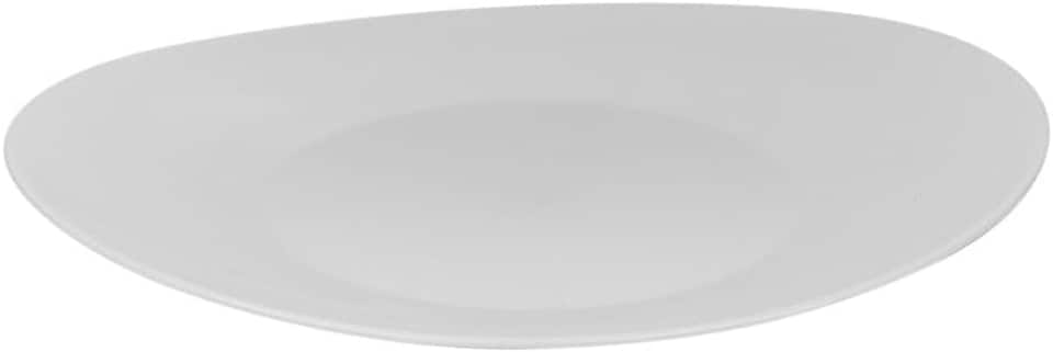 image 1 of White Opal Glass Dinner Set Plates Soup Bowls Dinnerware | White | Venice Boat - 12 Pcs | 12