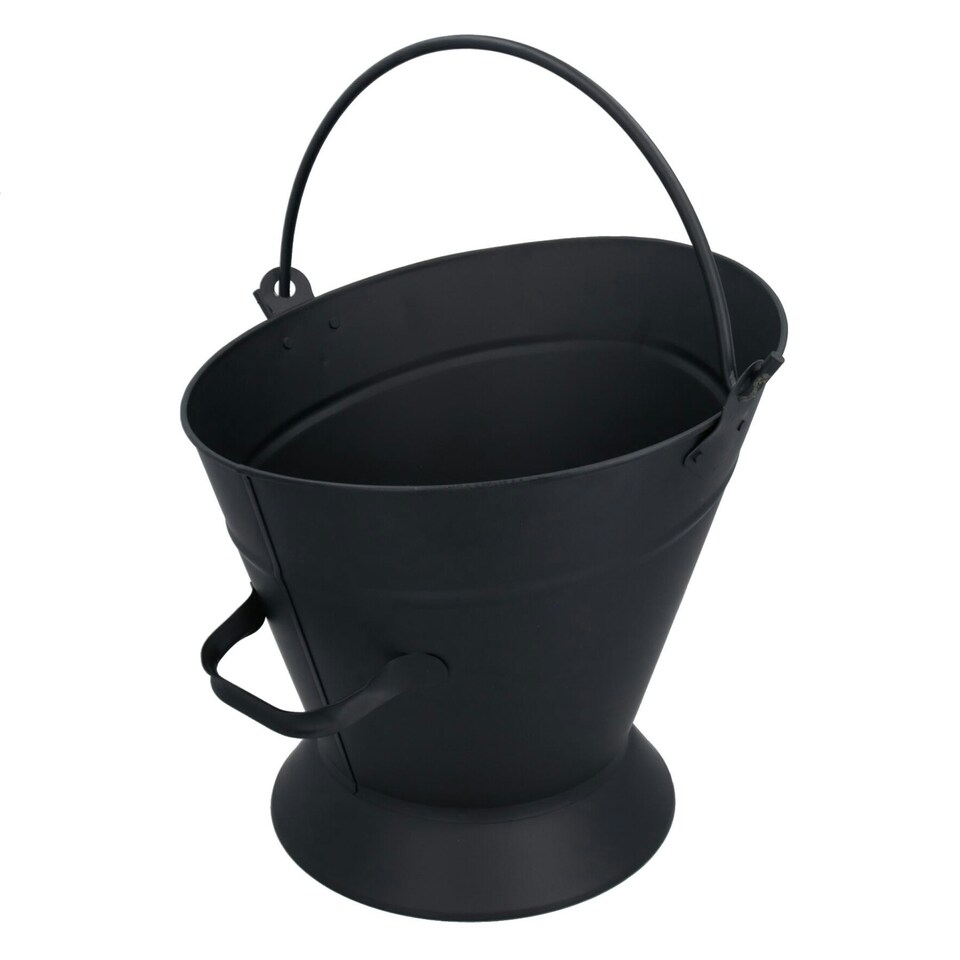 image 1 of Waterloo Style Black Coal Log Burner Scuttle Bucket Wide Mouth Fire Fireplace