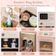 image 5 of COSTWAY Kids Kitchen Playset Toddlers Wooden Pretend Play Kitchen Toy