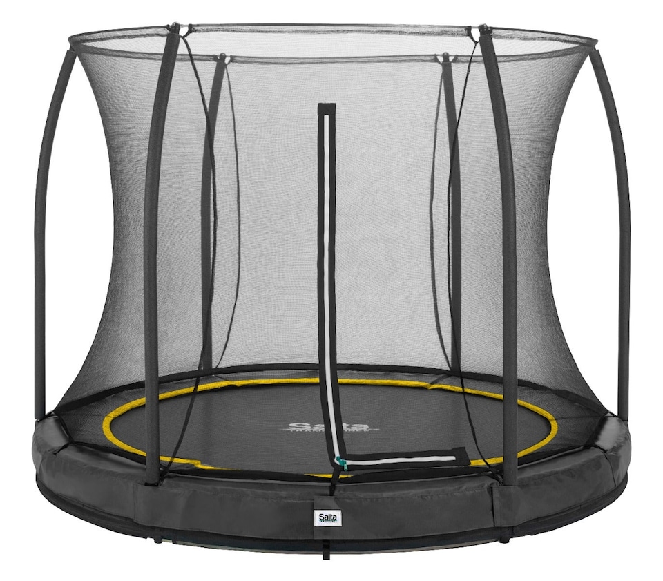 image 1 of 14ft Salta Black Comfort Edition InGround Round Trampoline with Enclosure