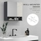 image 8 of kleankin Wall Mounted Bathroom Storage Cupboard W/ Mirror and Shelf, Light Grey