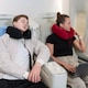 image 9 of CabinZero Classic Travel Pillow, Memory Foam Neck Pillow for Airplane & Travel | Red | MARRAKECH