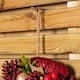 image 6 of 30cm Red Rose Hanging Christmas Wreath with Pinecones & Red Berries
