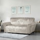 image 1 of Home Republic Crushed Velvet Luxury Stretch Sofa Slip Cover - Three Seater | Cream | Natural | 1