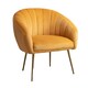 image 2 of Helena Velvet Accent Chair - Yellow