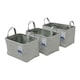 image 1 of JVL Argyle Set of 3 Rectangular Storage Baskets - Light Grey Grey