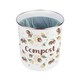 image 4 of Acorns & Oak Leaves Compost Caddy - Metal 2L Decorative Kitchen Food Waste Bin