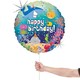 image 2 of Happy Birthday Ocean Round Foil Helium Balloon 46cm / 18 in