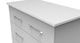 image 9 of Hampshire 3 Drawer Chest of Drawers in White Matt (Ready Assembled) | White | White Matt