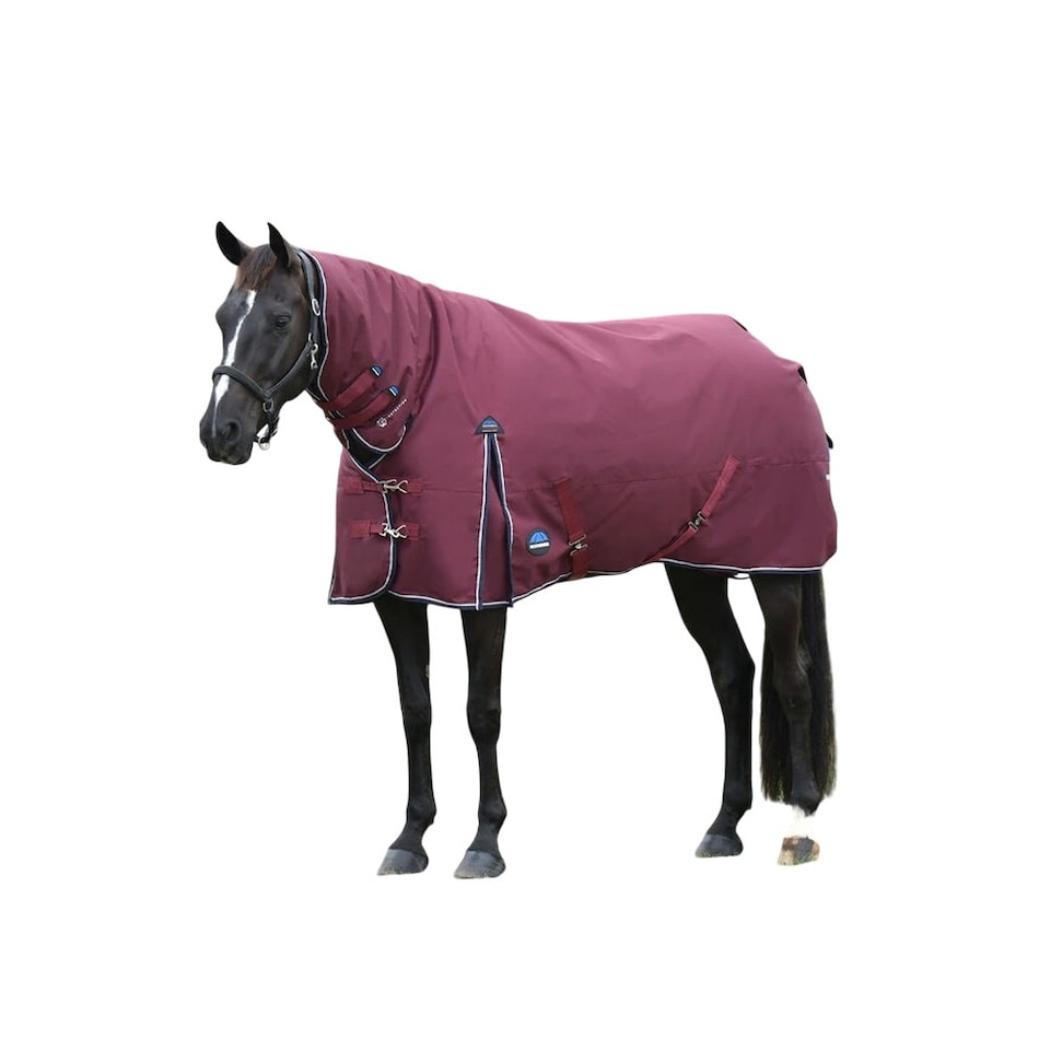 image 1 of Weatherbeeta Comfitec Essential Combo Neck 220g Horse Turnout Rug | Red | Burgundy | 5Ft | 1