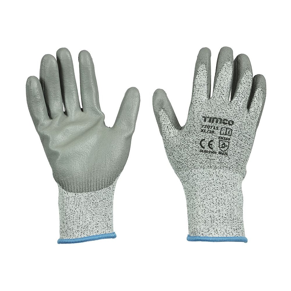 image 1 of Timco - Medium Cut Gloves - PU Coated HPPE Fibre with Glass Fibre (Size X Large - 1 Each)