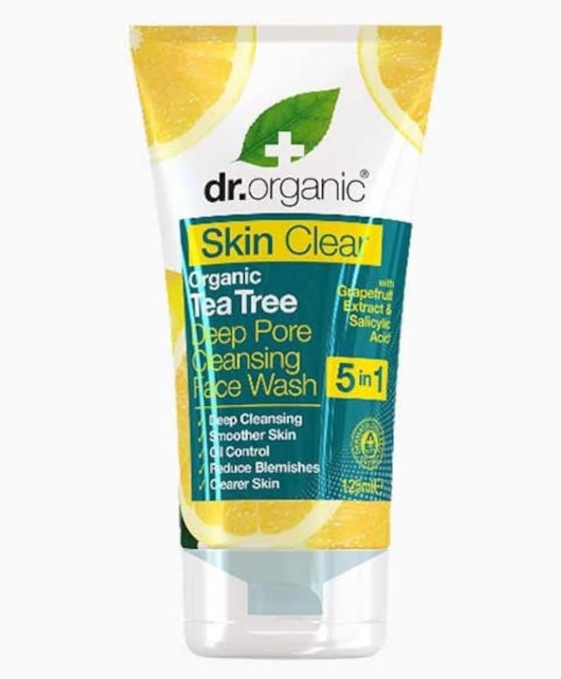 image 1 of Dr Organic Skin Clear Organic Tea Tree Deep Pore Cleansing Face Wash