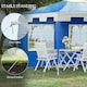 image 9 of Outsunny 4 x 3 m Garden Gazebo Outdoor Canopy Marquee Party Tent Blue