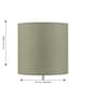 image 6 of Set of 2 Sage Green Textured Cotton 17cm Table Lamp Shades | Green | Small | 2