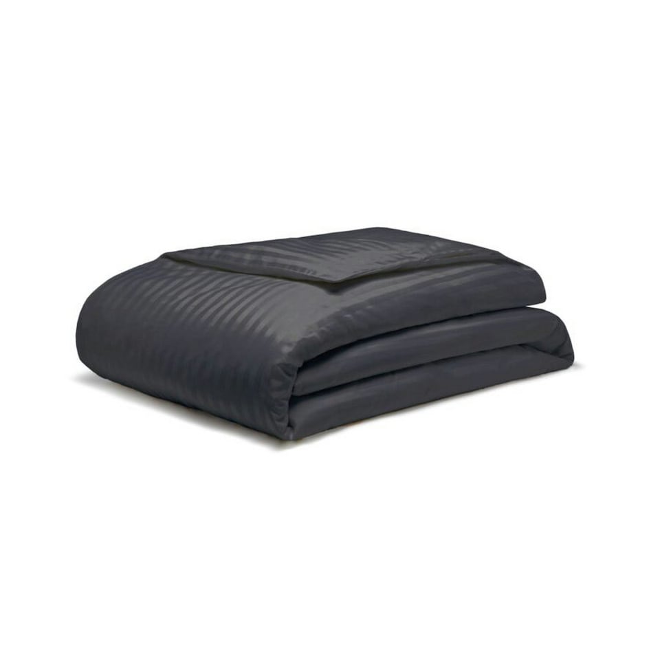 image 1 of Belledorm Hotel Suite Stripe Duvet Cover Set - Charcoal - Superking