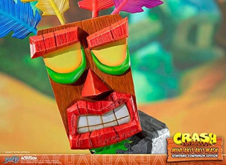 image 1 of First4Figures Crash Bandicoot Mini Aku Aku Mask RESIN Statue
