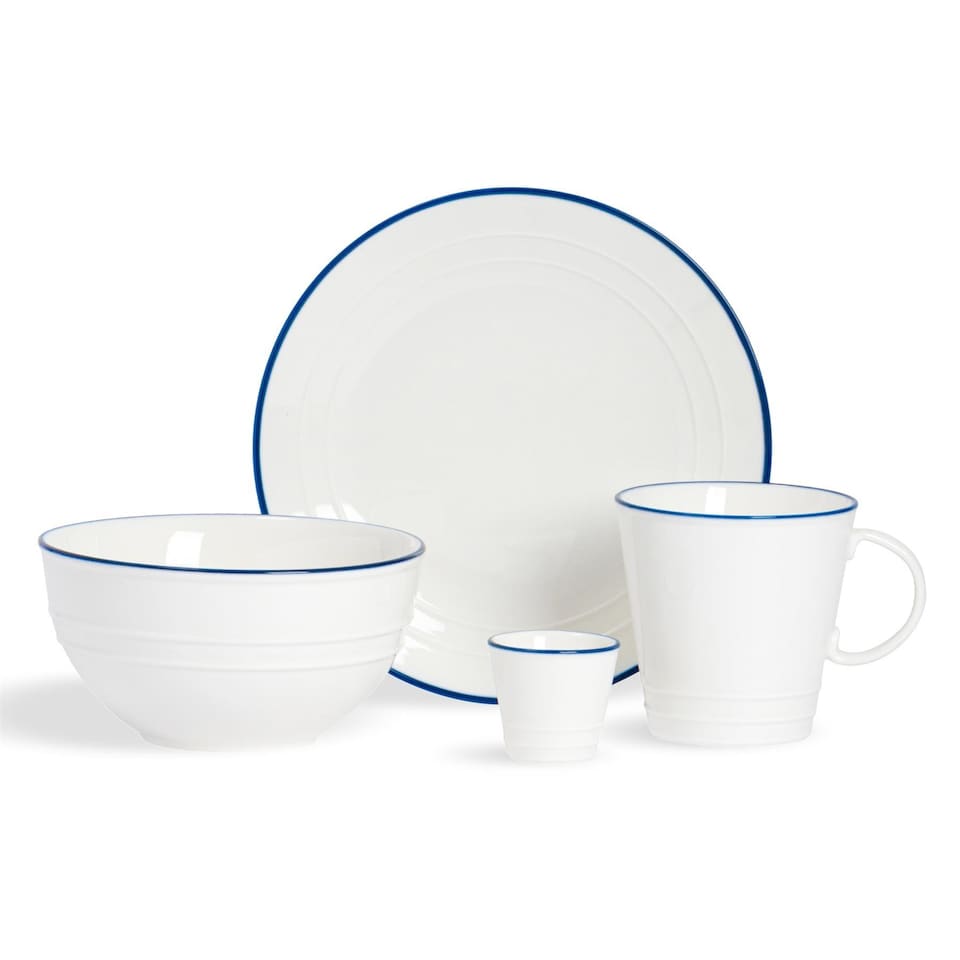 image 1 of Nicola Spring 16 Piece White Farmhouse Dinner Set