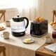 image 2 of HOMCOM Kettle and Toaster Set, 1.7L 3000W Rapid Boil Jug Kettle with Limescale Filter, 2 Slice Toaster with 7 Browning Controls, Crumb Tray, Black | Black