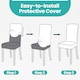 image 7 of Velvet Dining Chair Covers, Spandex High-Back Chair Slipcovers - 220GSM