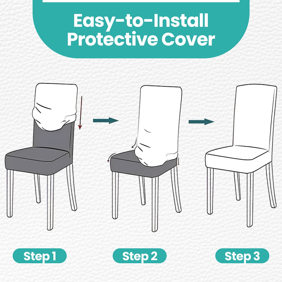 image 1 of Velvet Dining Chair Covers, Spandex High-Back Chair Slipcovers - 220GSM