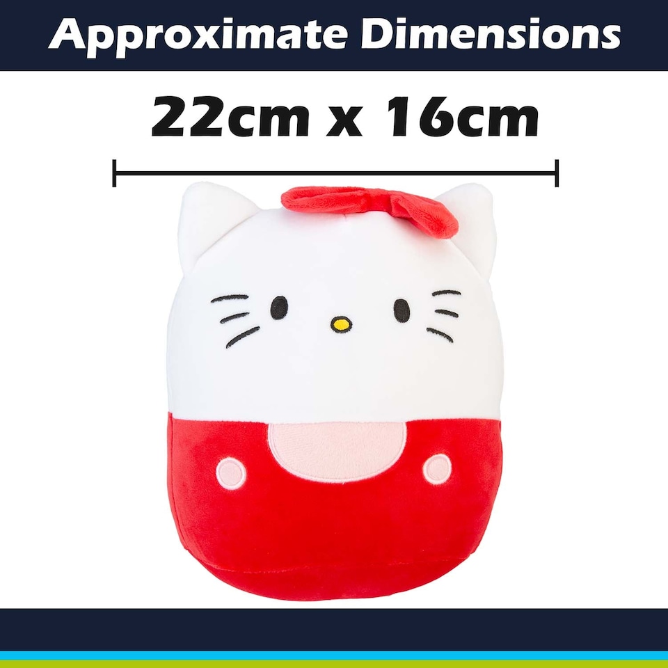 image 1 of PMS Hello Kitty Oval Cushion Plush Red and White Theme - 22cm x 16cm