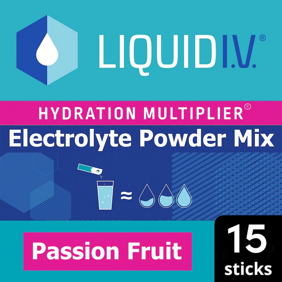 image 1 of Liquid I.V. Passion Fruit Hydration Multiplier Electrolyte Powder Mix, 15 Sachets