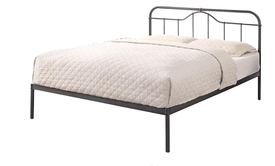 image 1 of 5ft King Size Retro bed frame,black silver,metal,tube.Low foot end traditional industrial | Black | King