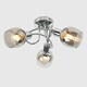image 3 of ValueLights Zarah Polished Silver Semi-Flush Light and E14 Golfball LED 4W Warm White 2700K Bulb | Chrome