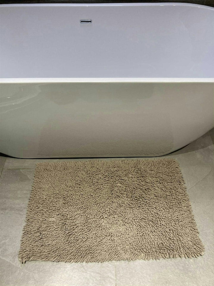 image 1 of Cotton Loop Taupe Bath Mat 50x80cm
