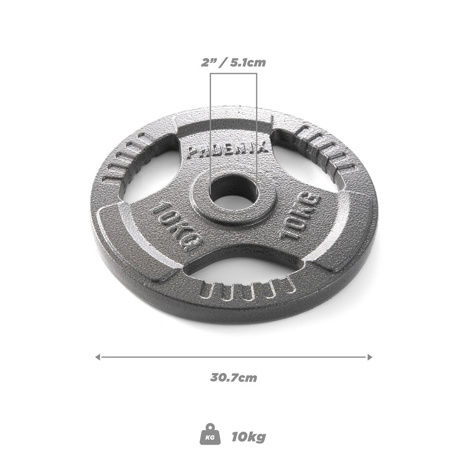 image 1 of Phoenix Fitness Olympic Weight Plate - 10kg - Pair