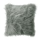 image 1 of Living and Home Square Fluffy Faux Fur Throw Pillow Cover, Grey, 45cm L x 45cm W | Grey
