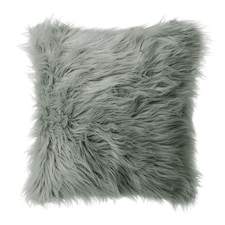 Living and Home Square Fluffy Faux Fur Throw Pillow Cover, Grey, 45cm L x 45cm W | Grey