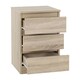 image 6 of Pair of Malvern 3 Drawer Bedside Tables Black