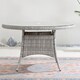 image 2 of Direct Wicker Outdoor 4‑Person Rattan Round Dining Table, Aluminum Frame with Tempered Glass Top & Umbrella Hole