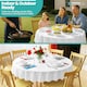image 8 of Disposable Plastic Table Cover, Waterproof Tablecloth - 84 Inch