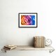 image 2 of Rainbow Gradient Colour Macro Rose Flower Bloom 9x7" Black Framed Wall Art Print